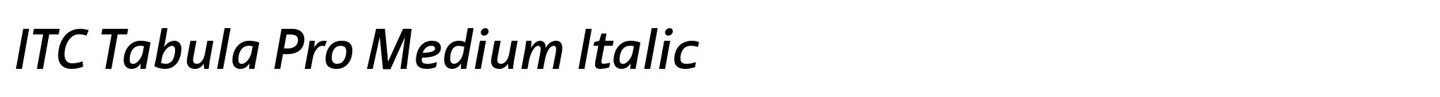 ITC Tabula Pro Medium Italic image